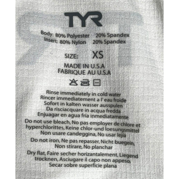 TYR Competitor Womens Tri Singlet Tank Top - Lt Blue Black White - Size XS - $66 - Picture 4 of 5